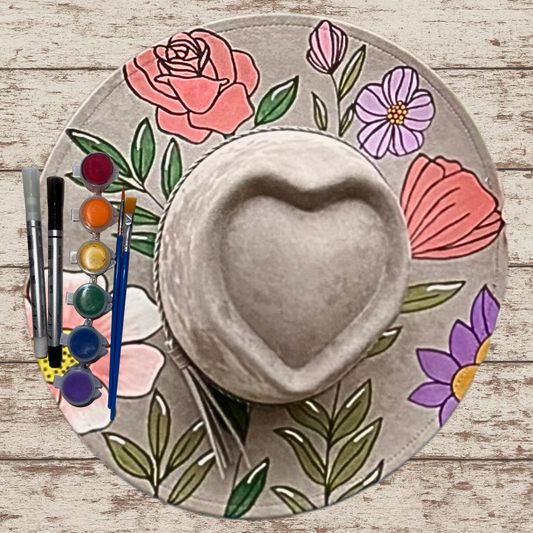 Paint your own Heart Hat Art Kit - Wildflowers