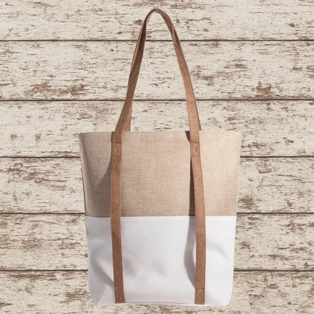 Tote Bag with Hat Holding Straps