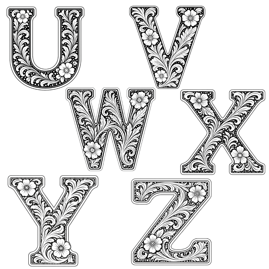 Laser Burned Shoulder Bag - Western Tooled Leather Letter