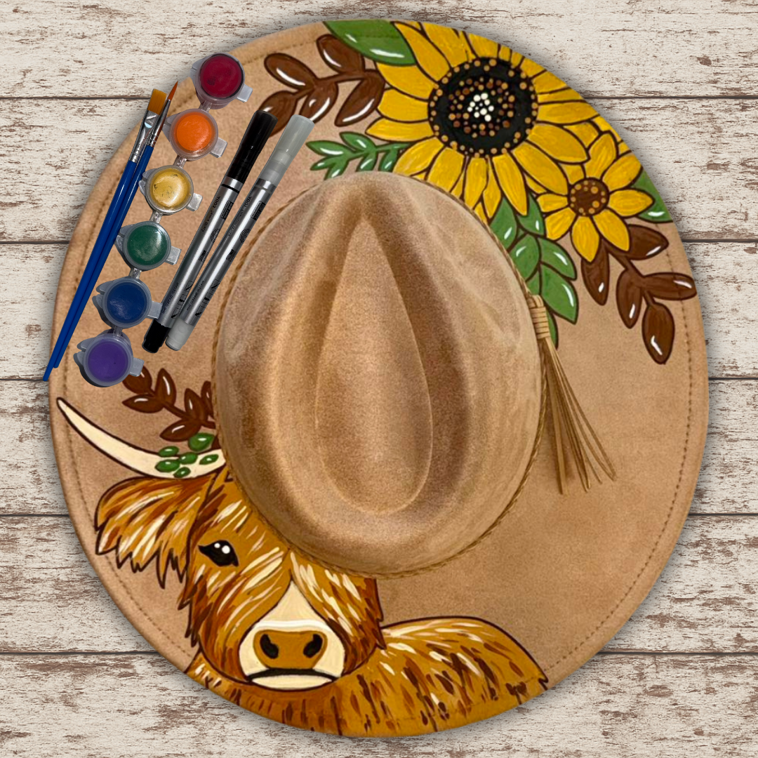 Paint your own hat Art Kit - Honey Highlander