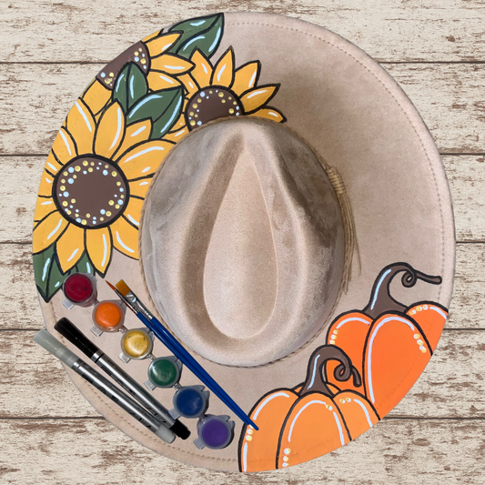 Paint your own hat Art Kit - Sunflowers & Pumpkins