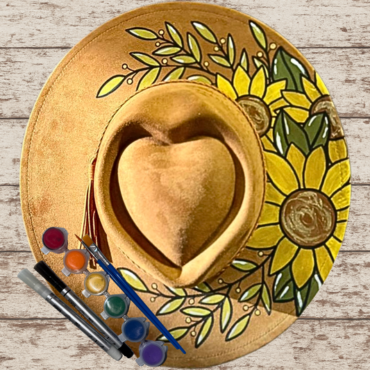 Paint your own Heart Hat Art Kit - Sunflowers