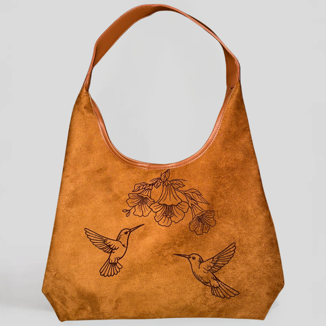 Paint Your Own Shoulder Bag Art Kit - Spring Hummingbird