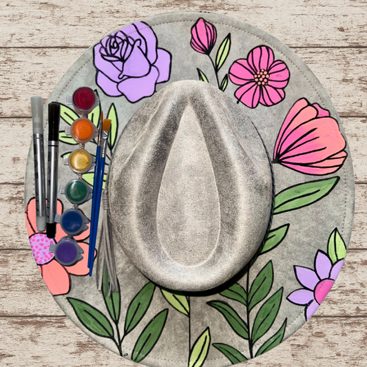 Paint your own Hat Art Kit - Wildflowers
