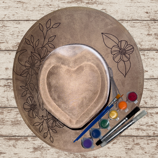 Paint your own Heart Hat Art Kit - Steer Skull