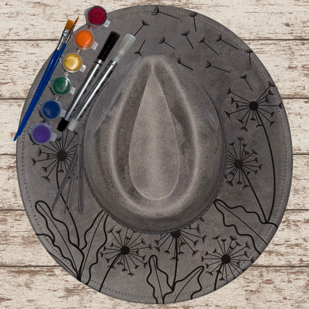 Paint your own hat Art Kit - Dandelions