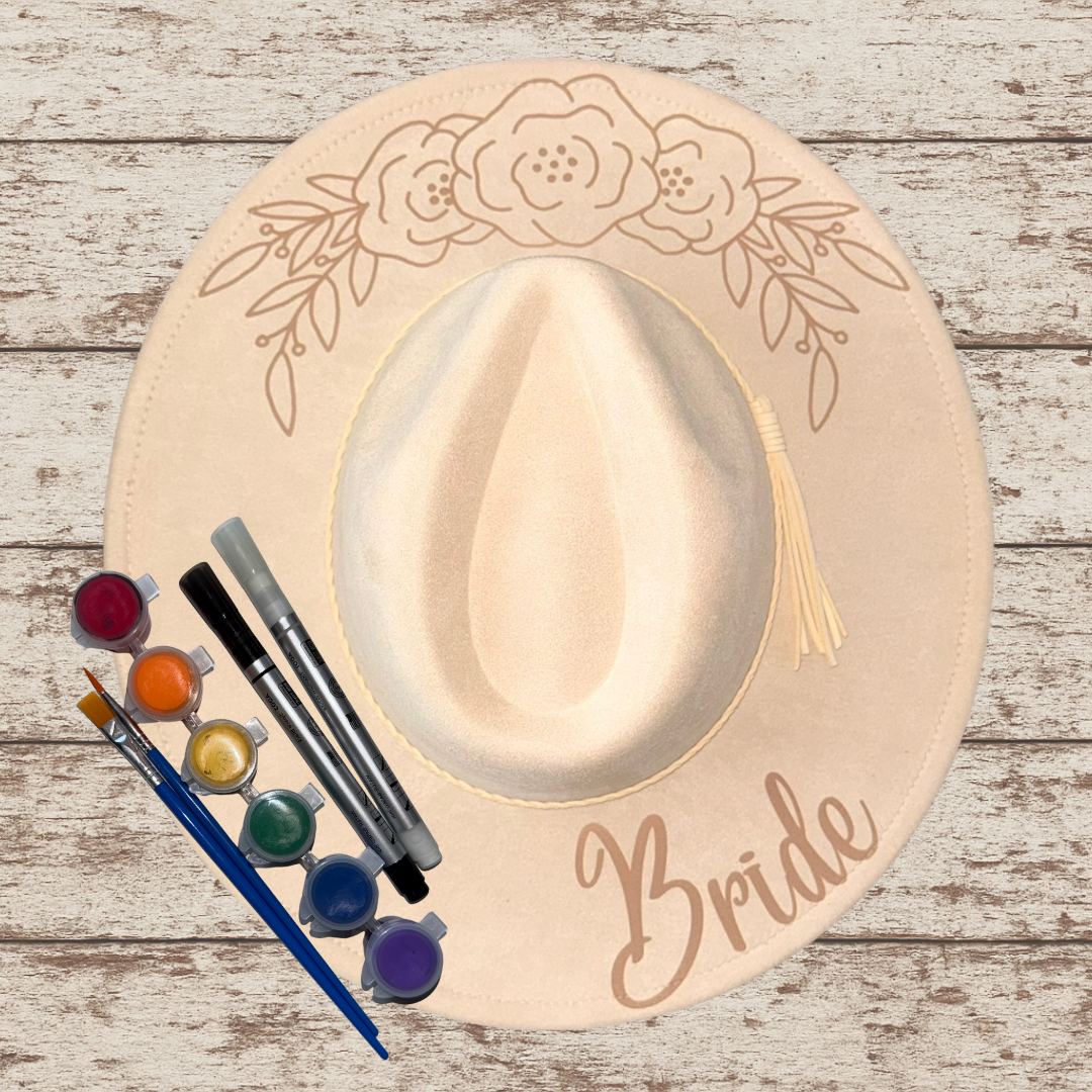 Paint your own hat Art Kit - Bride