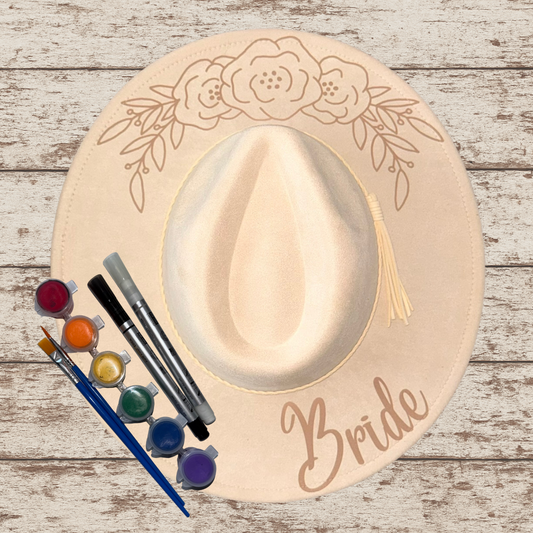 Paint your own hat Art Kit - Bride