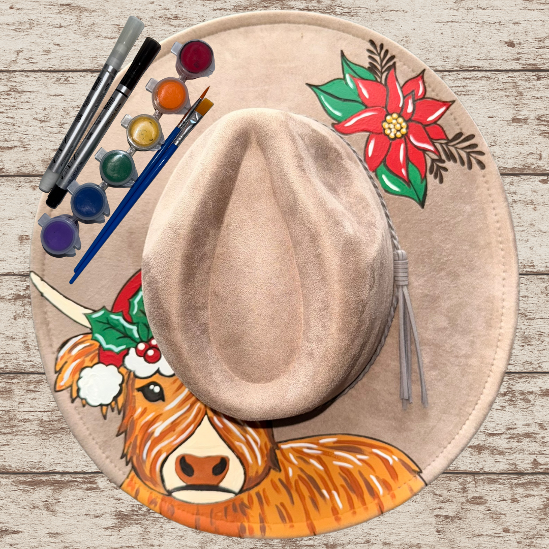 Paint your own hat Art Kit - Christmas Highlander