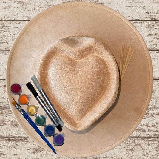 Paint your own Heart Hat Art Kit - Blank Heart Crown Hat