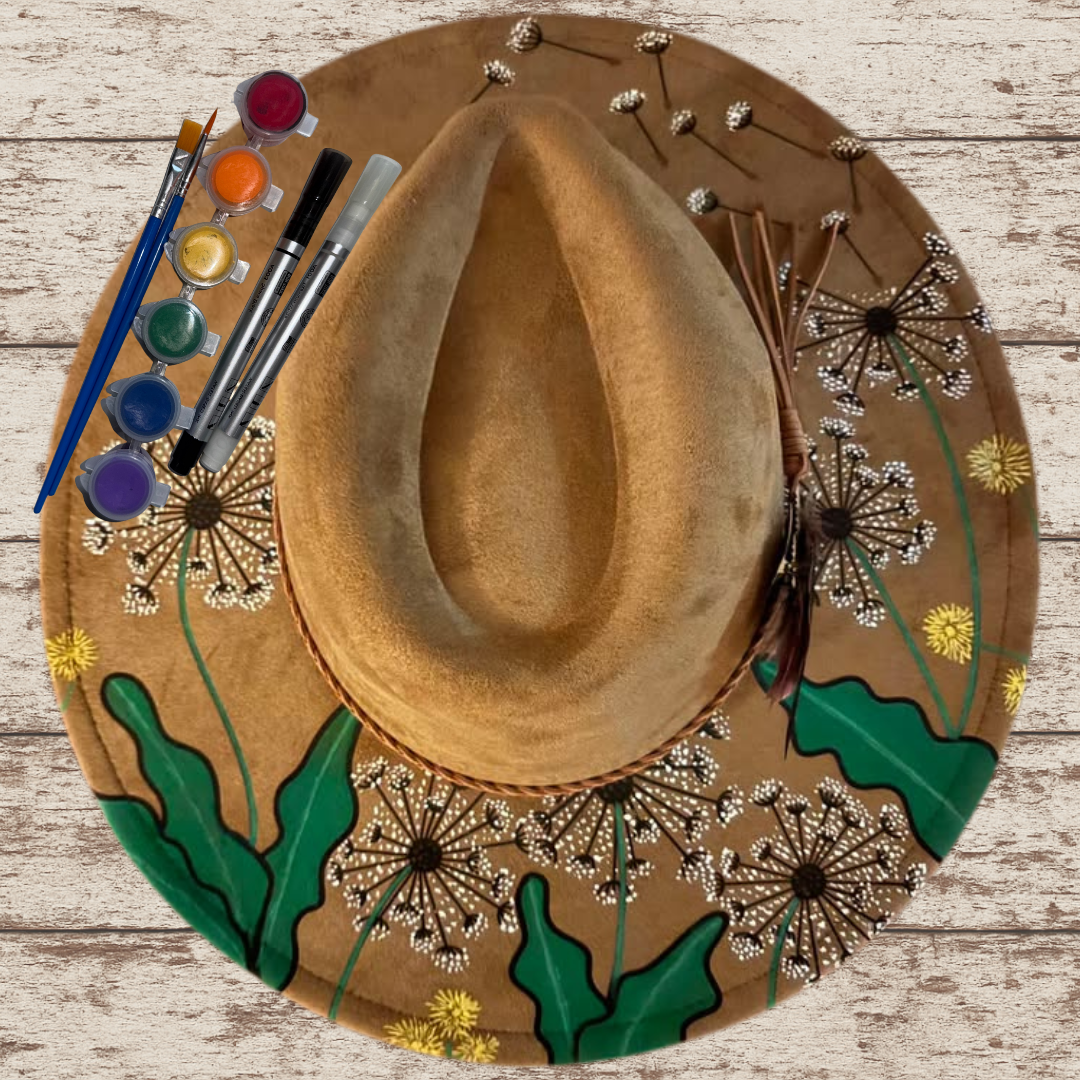 Paint your own hat Art Kit - Dandelions