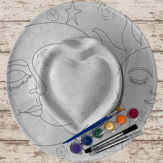 Paint your own Heart Hat Art Kit - Sun & Moon