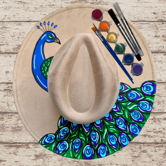 Paint your own hat Art Kit - Peacock