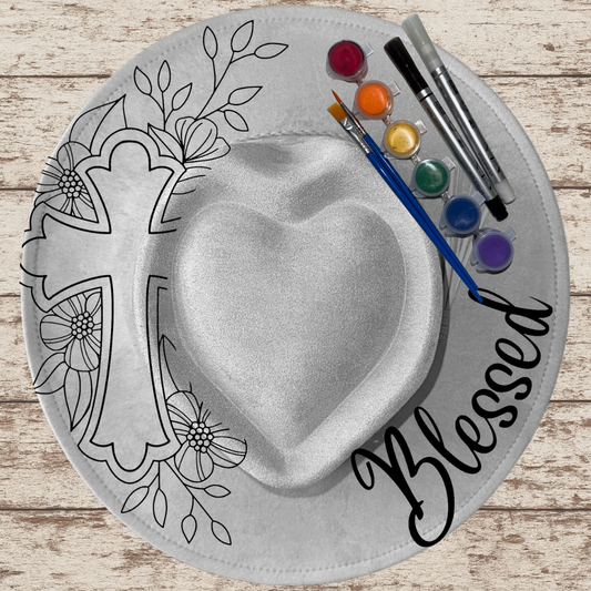 Paint your own Heart Hat Art Kit - Blessed