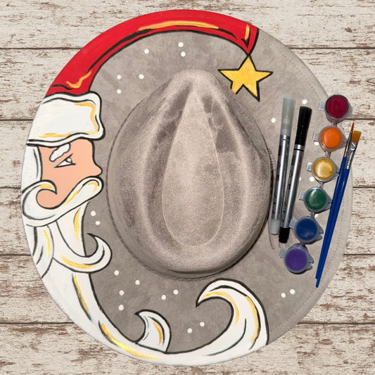 Paint your own hat Art Kit - Vintage Santa