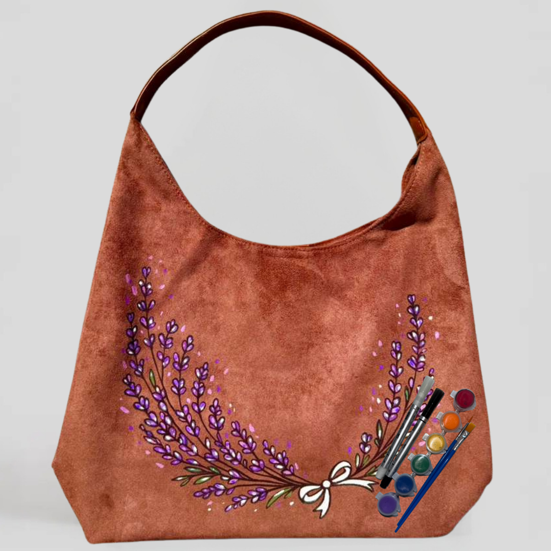 Paint Your Own Shoulder Bag Art Kit - Lavender
