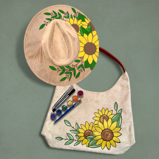 Paint Your Own Hat & Bag Bundle - Sunflowers