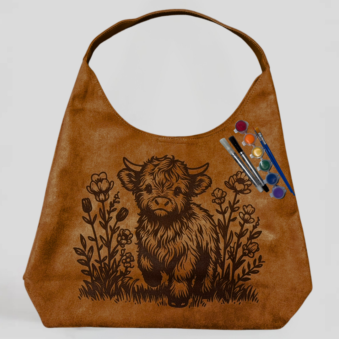 Paint Your Own Shoulder Bag Art Kit - Wildflower Highlander