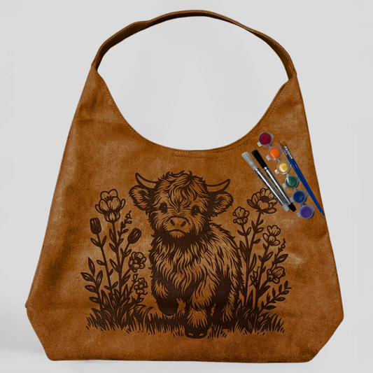 Paint Your Own Shoulder Bag Art Kit - Wildflower Highlander