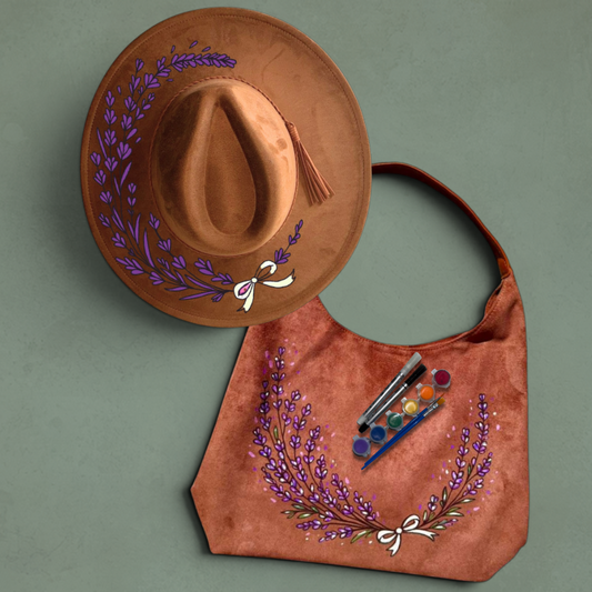 Paint Your Own Hat & Bag Bundle - Lavender