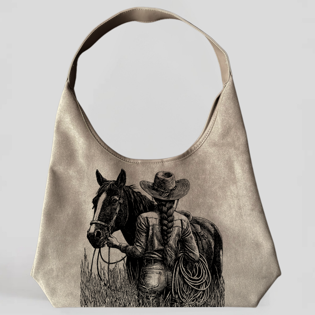 Laser Burned Shoulder Bag - Western Rider