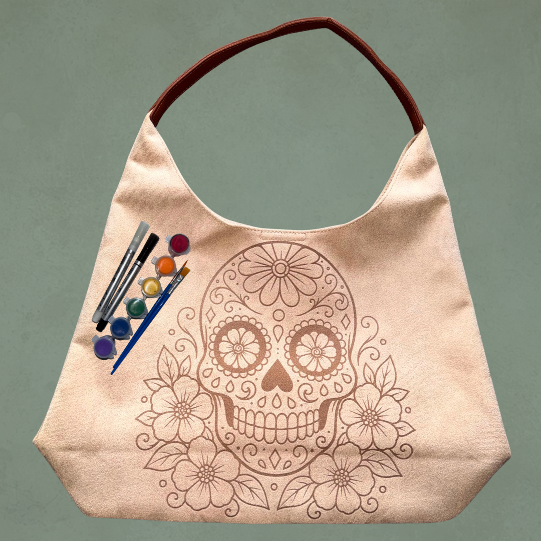 Paint Your Own Shoulder Bag Art Kit - Sugar Skull
