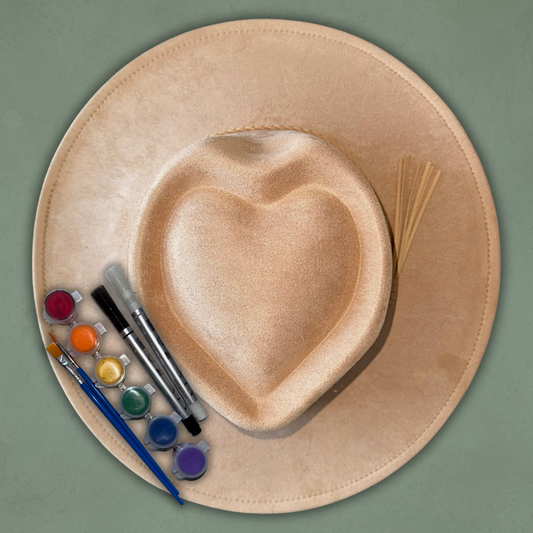 Paint your own Heart Hat Art Kit - Blank Heart Crown Hat