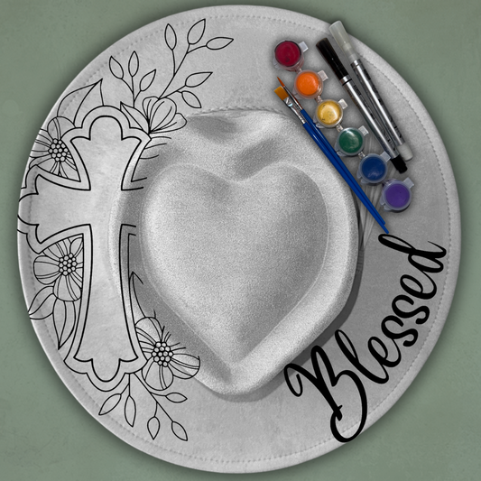 Paint your own Heart Hat Art Kit - Blessed