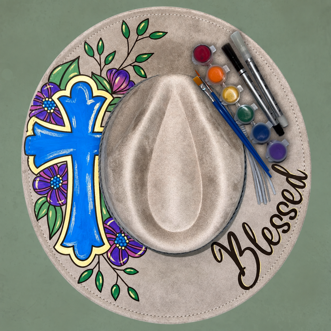 Paint your own hat Art Kit - Blessed