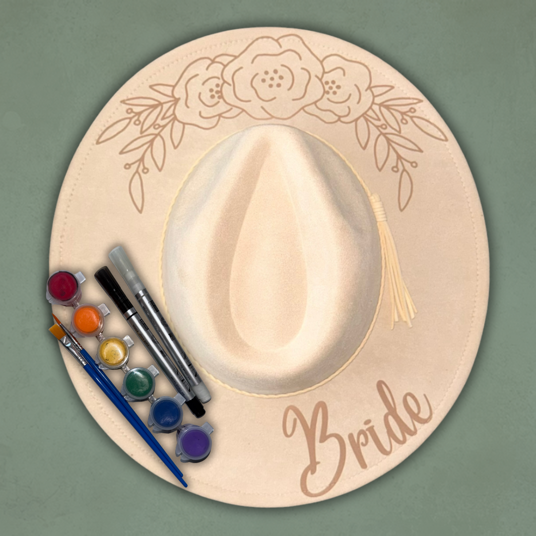 Paint your own hat Art Kit - Bride