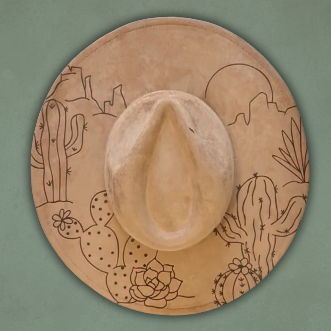 Paint your own hat Art Kit - Cactus Sunset