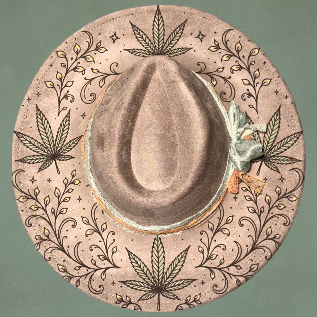 Paint your own hat Art Kit - Boho Cannabis