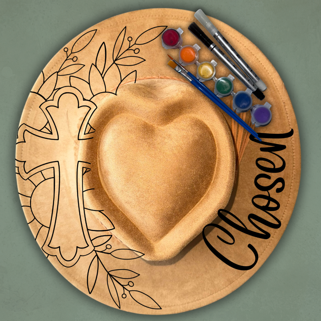 Paint your own Heart Hat Art Kit - Chosen