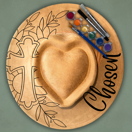 Paint your own Heart Hat Art Kit - Chosen