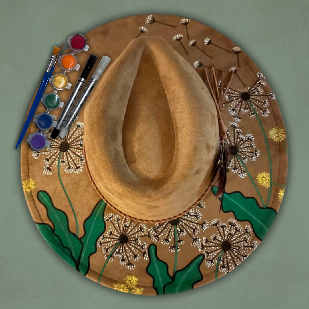 Paint your own hat Art Kit - Dandelions