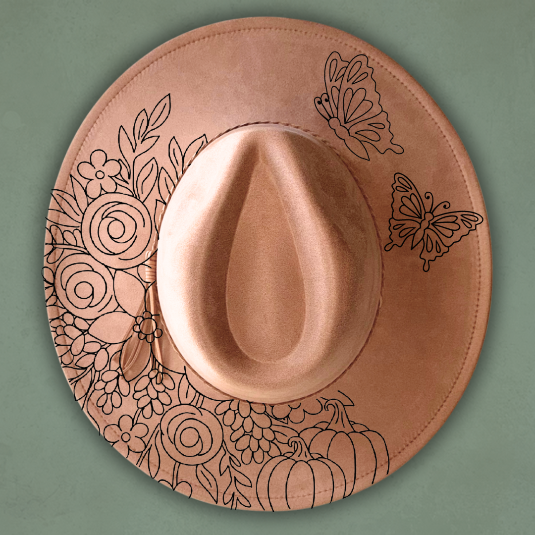 Paint your own hat Art Kit - Fall Butterflies