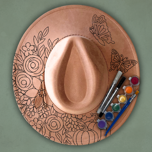 Paint your own hat Art Kit - Fall Butterflies