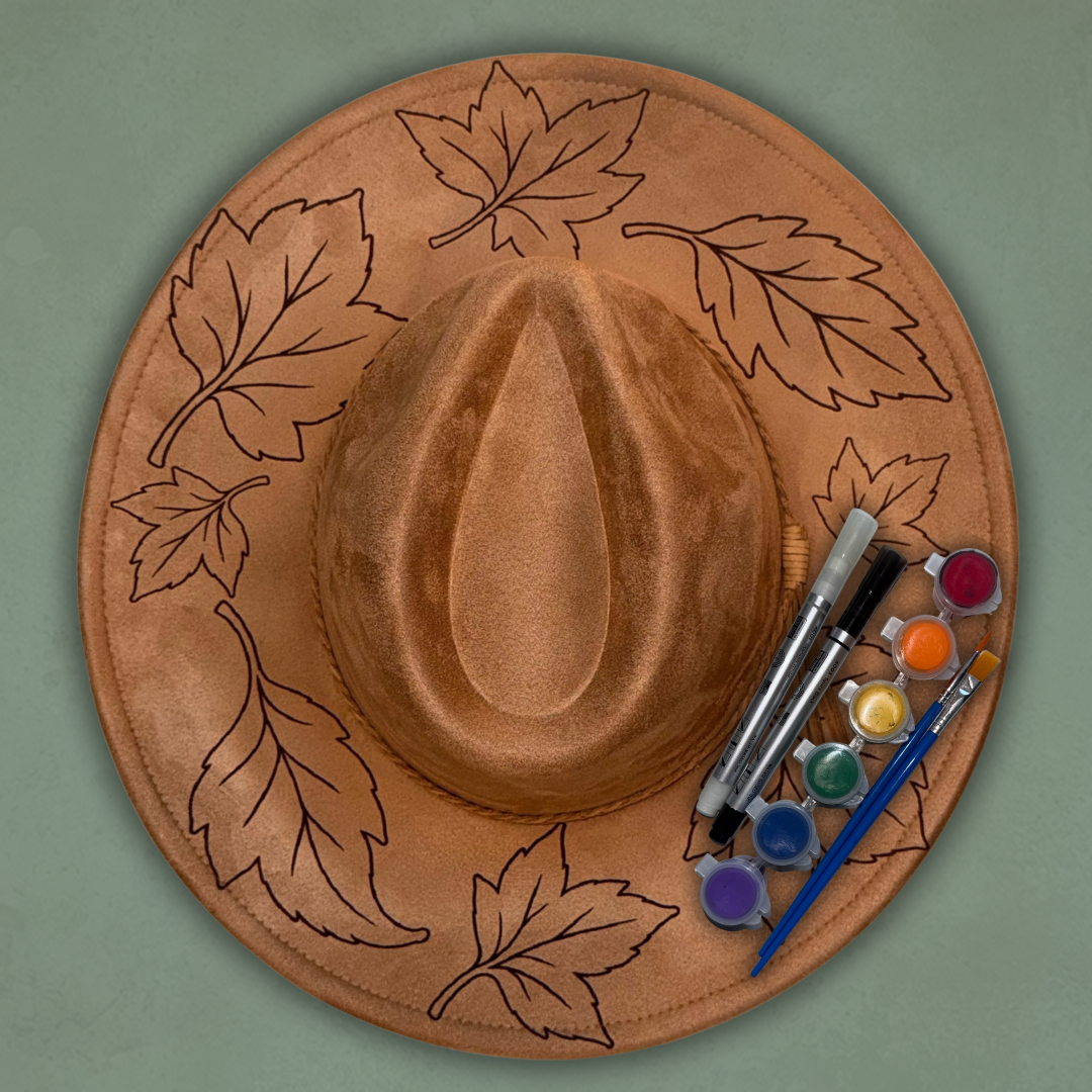 Paint your own hat Art Kit - Fall Leaves