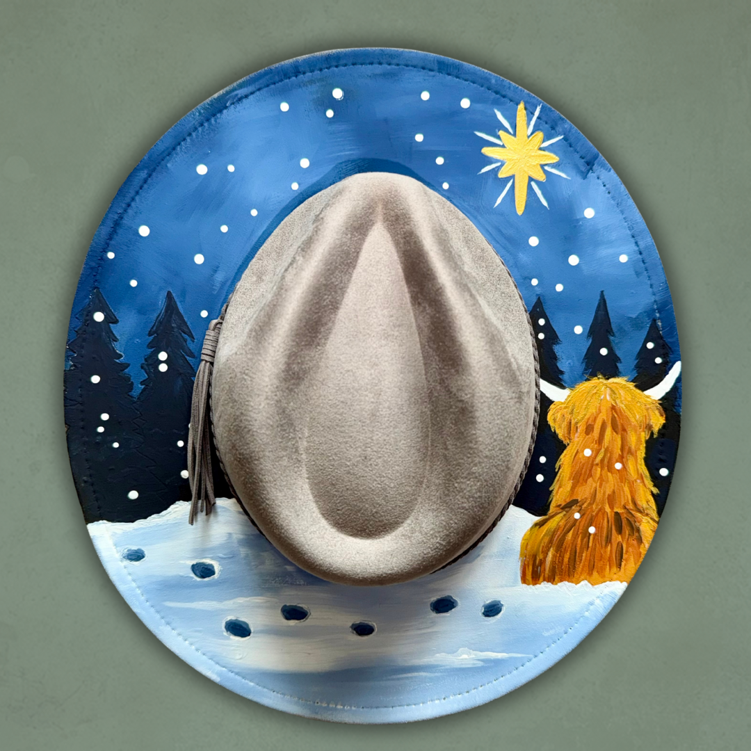 Laser Burned Wide Brim Hat - Highlander Hope