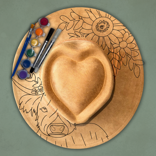 Paint your own Heart Hat Art Kit - Honey Highlander