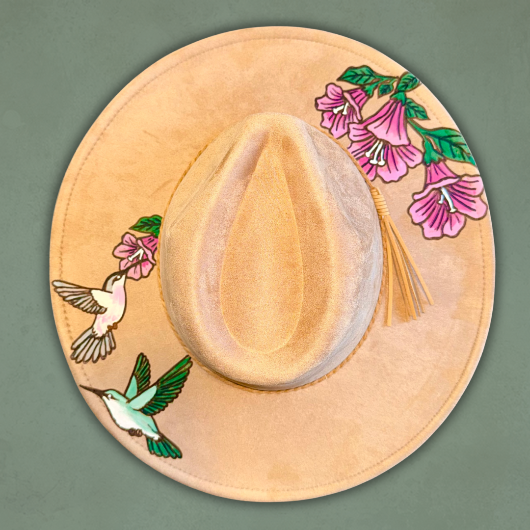 Paint your own hat Art Kit - Spring Hummingbird