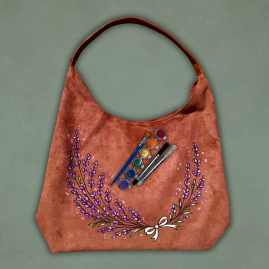 Paint Your Own Shoulder Bag Art Kit - Lavender