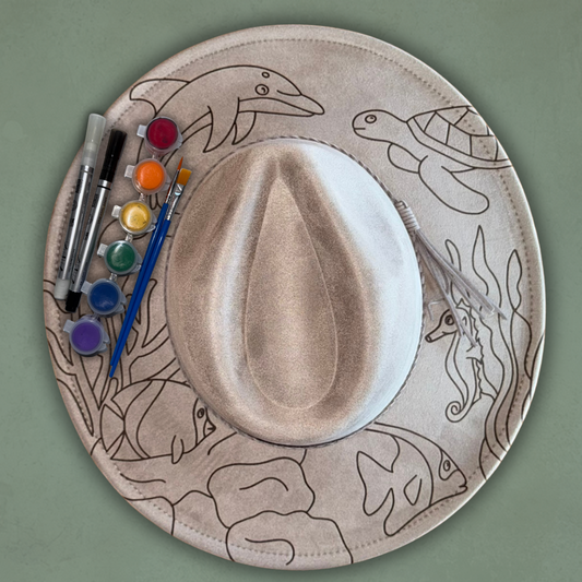 Paint your own hat Art Kit - Ocean Critters