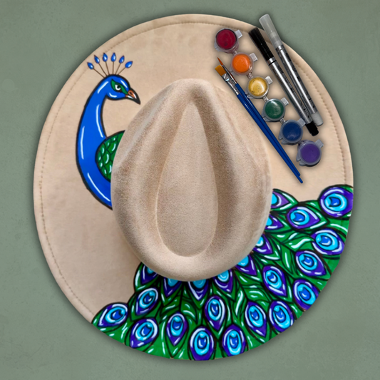 Paint your own hat Art Kit - Peacock