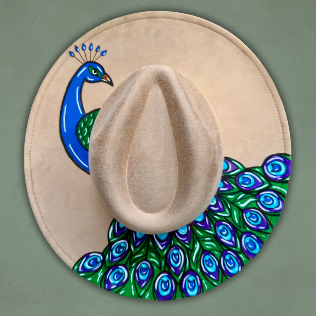 Paint your own hat Art Kit - Peacock