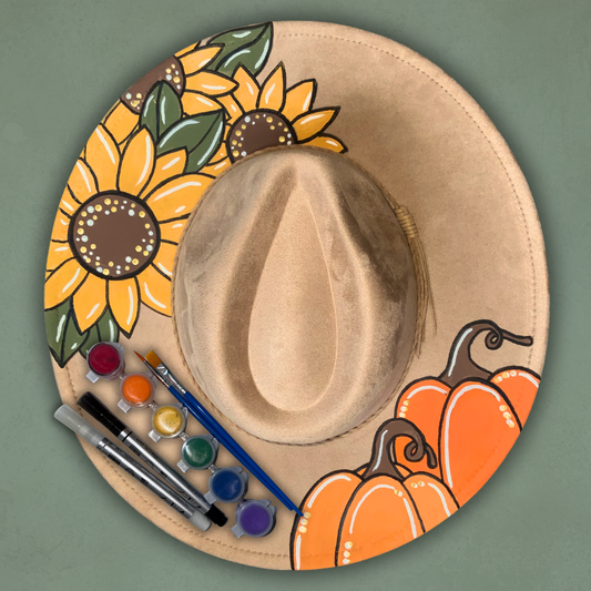 Paint your own hat Art Kit - Sunflowers & Pumpkins