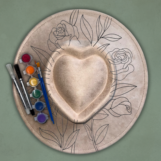 Paint your own Heart Hat Art Kit - Roses