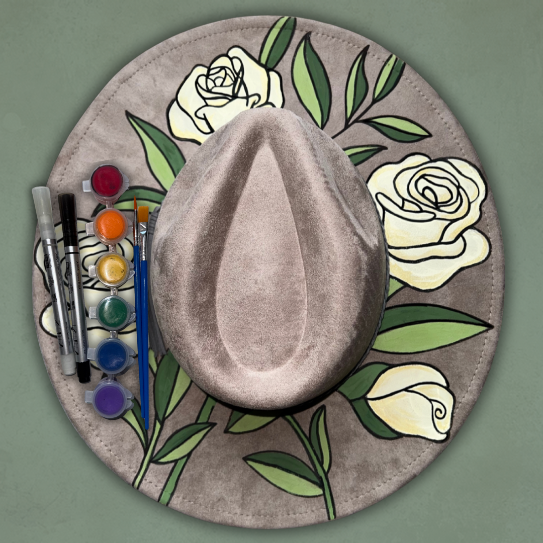 Paint your own Hat Art Kit - Roses