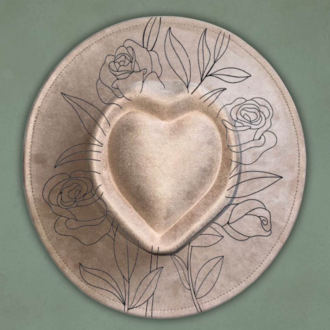 Paint your own Heart Hat Art Kit - Roses