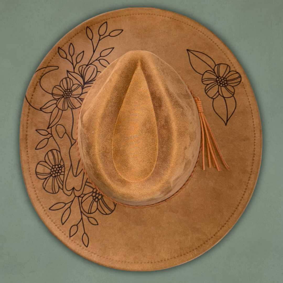 Paint your own hat Art Kit - Steer Skull
